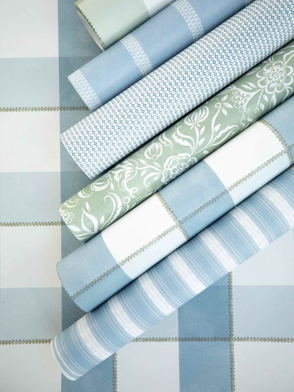 Valle Stripes Wallpaper- Marine